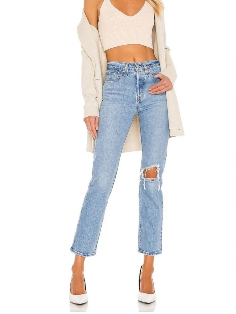 Levi's Wedgie Straight Jeans in Tango Fray Size 28